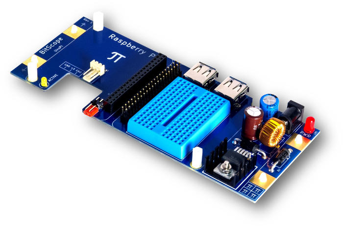 BitScope Blade 01, Uno Pi, Power & Mounting for Raspberry Pi & HAT